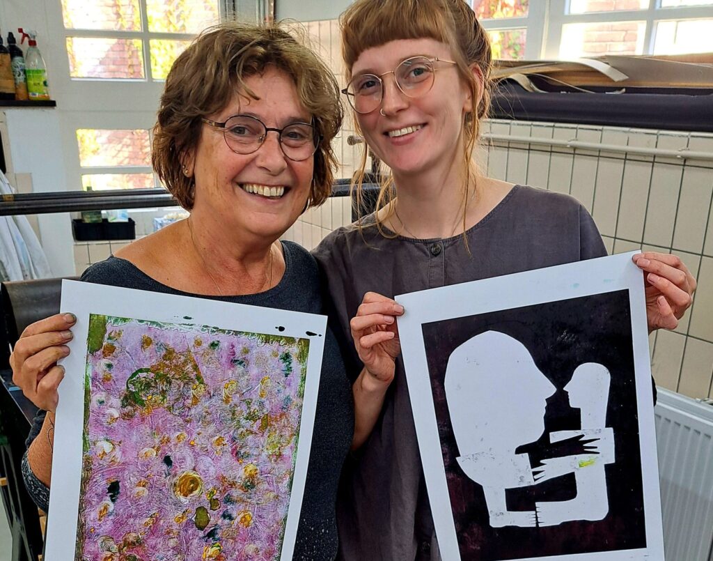 Workshop monotype portret in Overijssel