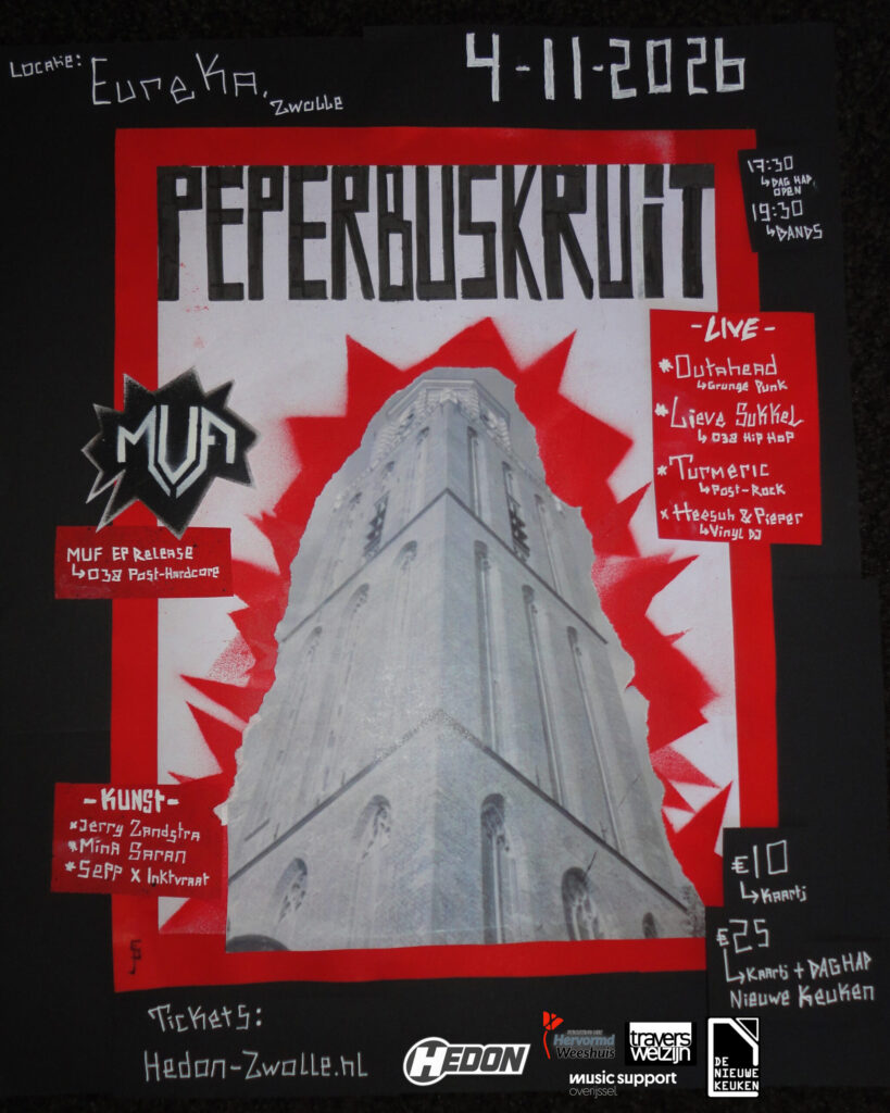 Peperbuskruit: Muf – Turmeric – Outahead (in Eureka Assendorperplein) in Zwolle