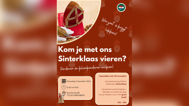Sinterklaas bij Veteranen Vechtdal – Kom gezellig samen! 🎁 — familie-kids in Overijssel