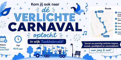 ✨ Verlichte Carnavalsoptocht Twekkelerveld 2027 – Officieel — Festival in Overijssel