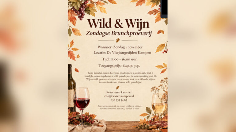 Wild- en wijnproeverij — markt-eten in Overijssel